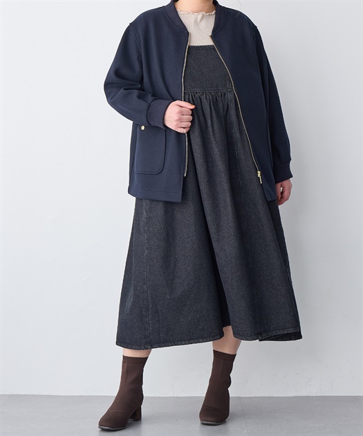 anyfee/プラスサイズ】オーバーサイズニットブルゾン anyfee