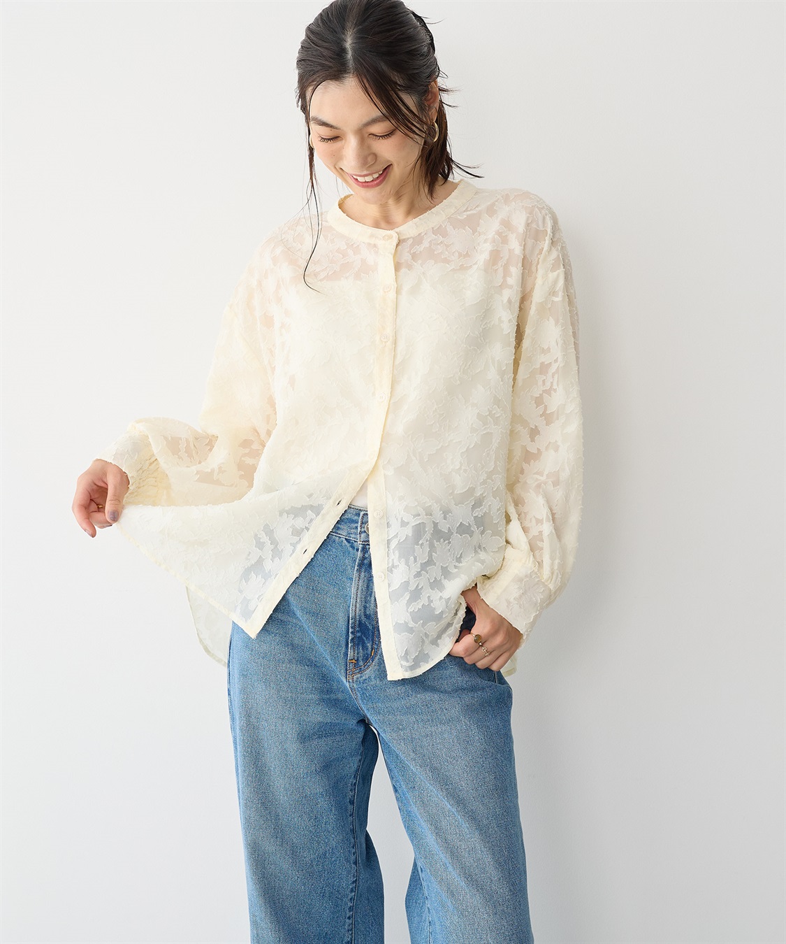 A コットンハウスアヤ cottonhouse aya 花柄 フラワー ブラウス