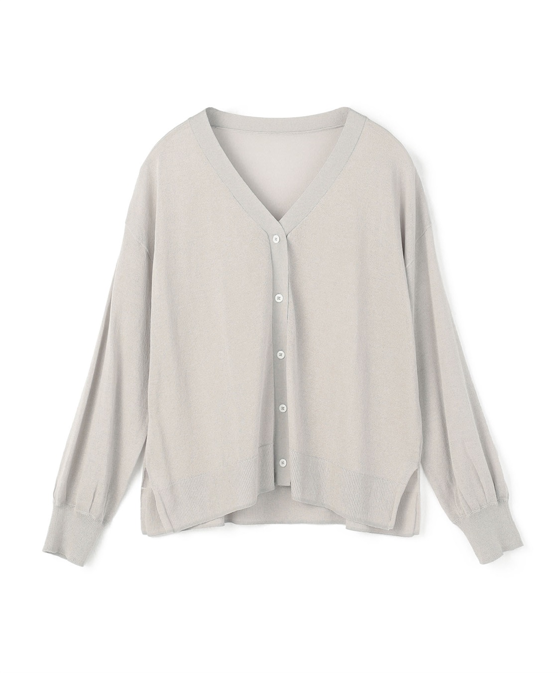 Life Style by cross marche 【anyfee/プラスサイズ】Vネックシアーニットカーディガン《接触冷感》_variation_1