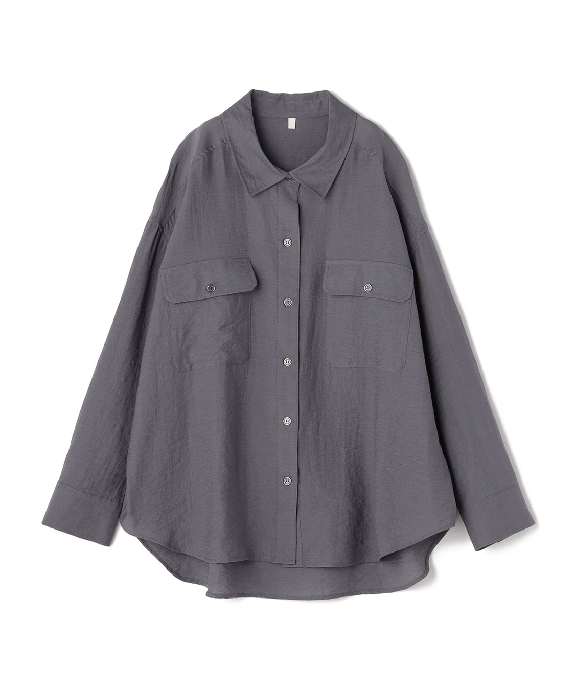anyfee 【anyfee/プラスサイズ】リネン調ダブルポケットシャツ《接触冷感》■リネンライクシリーズ■_variation_2