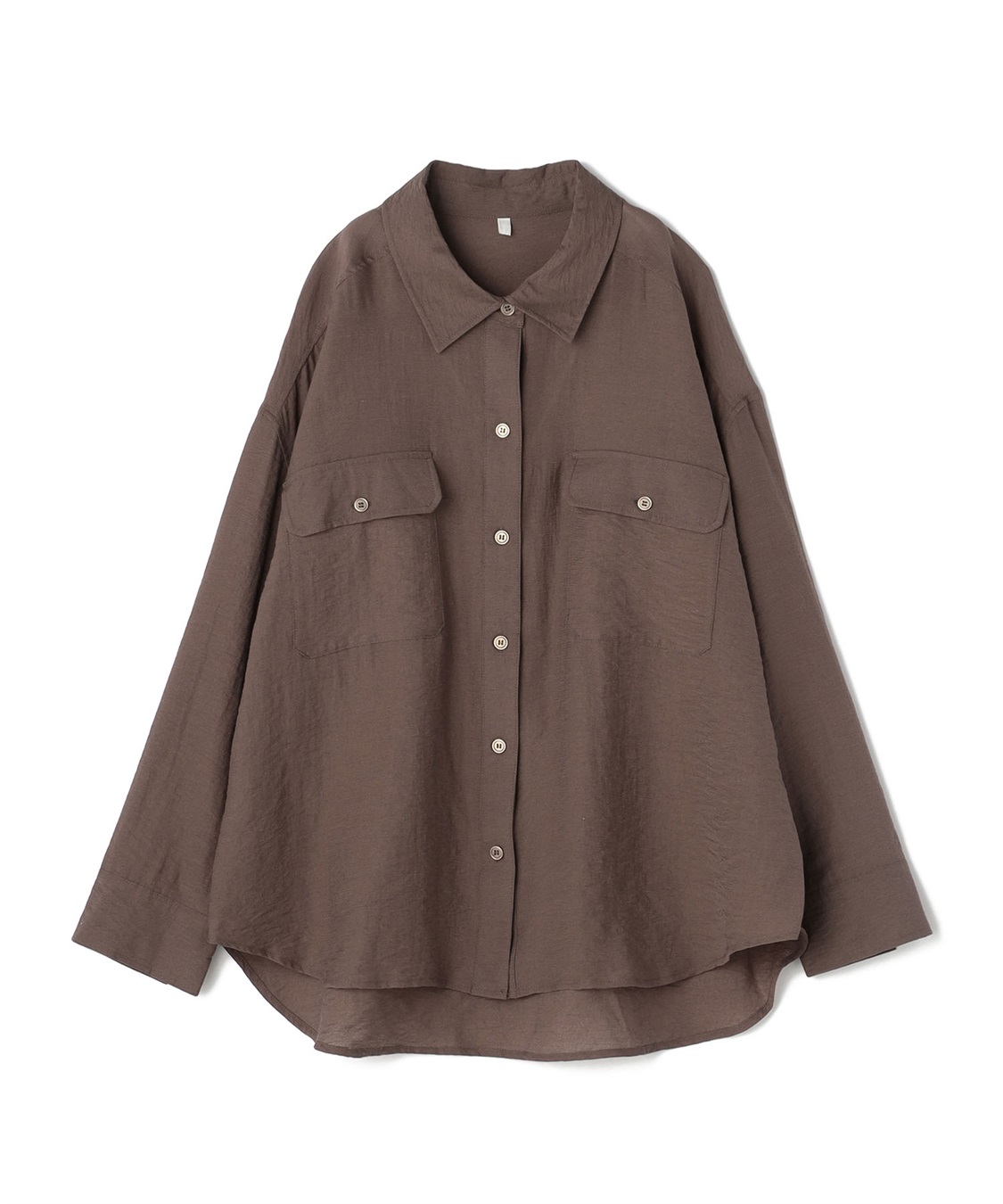 anyfee 【anyfee/プラスサイズ】リネン調ダブルポケットシャツ《接触冷感》■リネンライクシリーズ■_variation_3