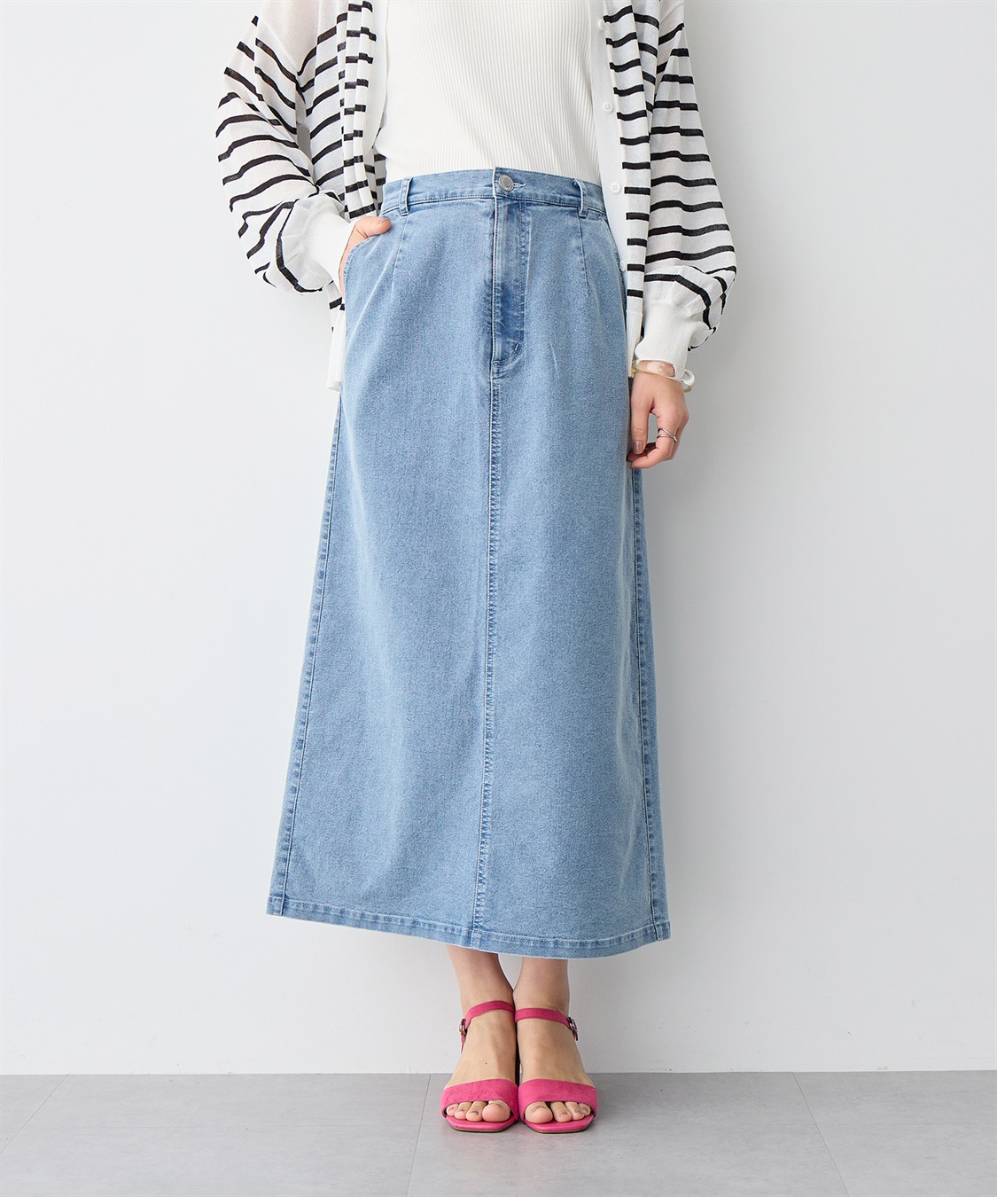 anyfee 【anyfee/プラスサイズ】デニムスカート_main