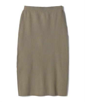 【anyfee/大きいサイズ】ドライタッチサマーリブニットタイトスカート◆新色追加◆(カーキ-LL)