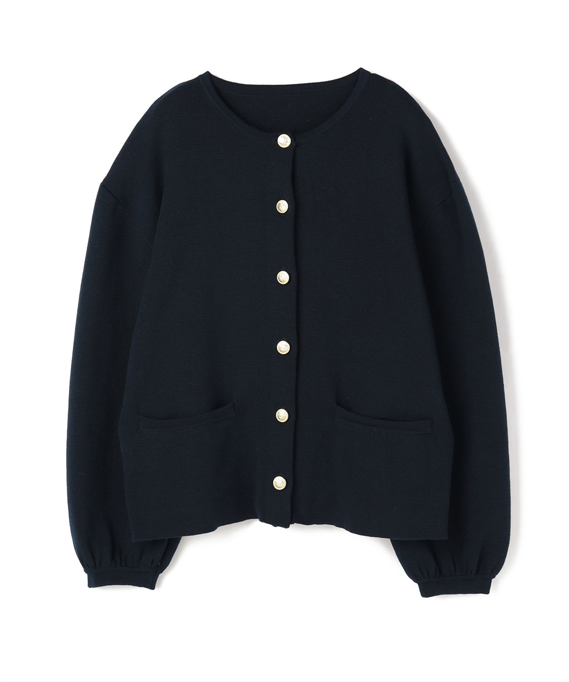 Life Style by cross marche 【anyfee/プラスサイズ】金ボタンサマーニットカーディガン_variation_2