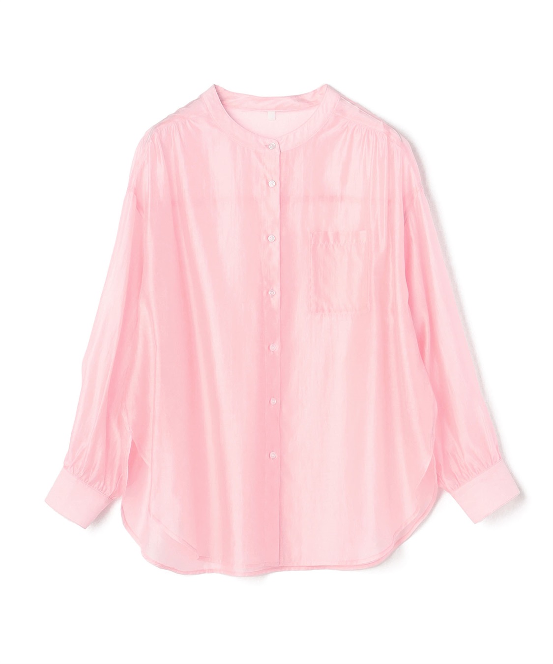 anyfee 【anyfee/プラスサイズ】シアーバンドカラーシャツ_variation_3