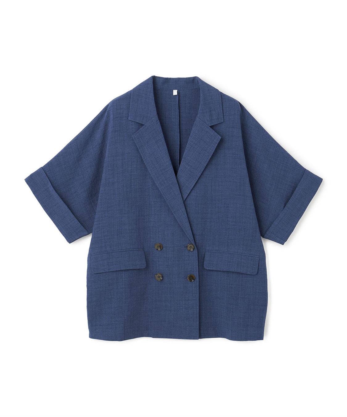 anyfee 【anyfee/大きいサイズ】リネン調半袖テーラードジャケット《新色追加》《接触冷感 ・UVカット・イージーケア 》_variation_4