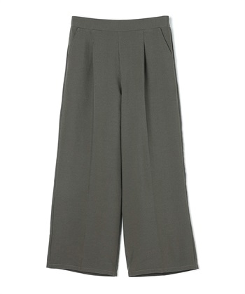 【anyfee/大きいサイズ】リネン調ワイドパンツ◆新色追加◆接触冷感 ・UVカット・イージーケア （セットアップ対応/上下別売り）(千鳥格子-LL)