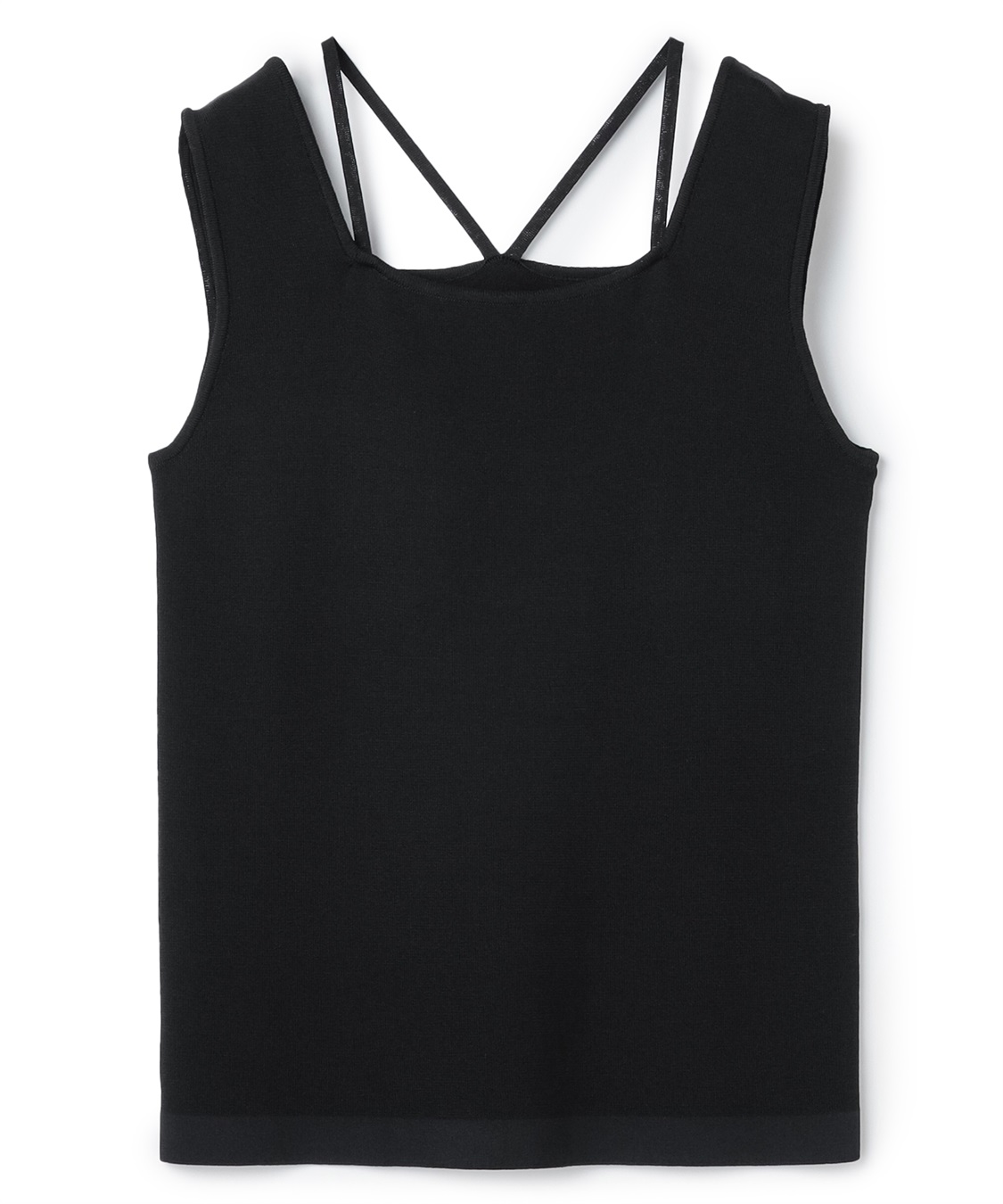 anyfee 【anyfee/プラスサイズ】スクエアネックデザインストリングニットタンクトップ（接触冷感）_variation_2