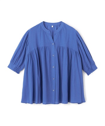 anyfee 【anyfee/大きいサイズ】リンクルギャザーフレアブラウス《新色追加》_variationthumb_3