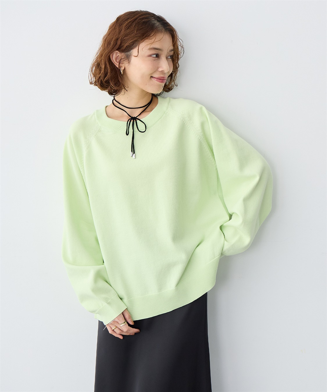 anyfee 【anyfee/大きいサイズ】スウェットライクニットプルオーバー_main