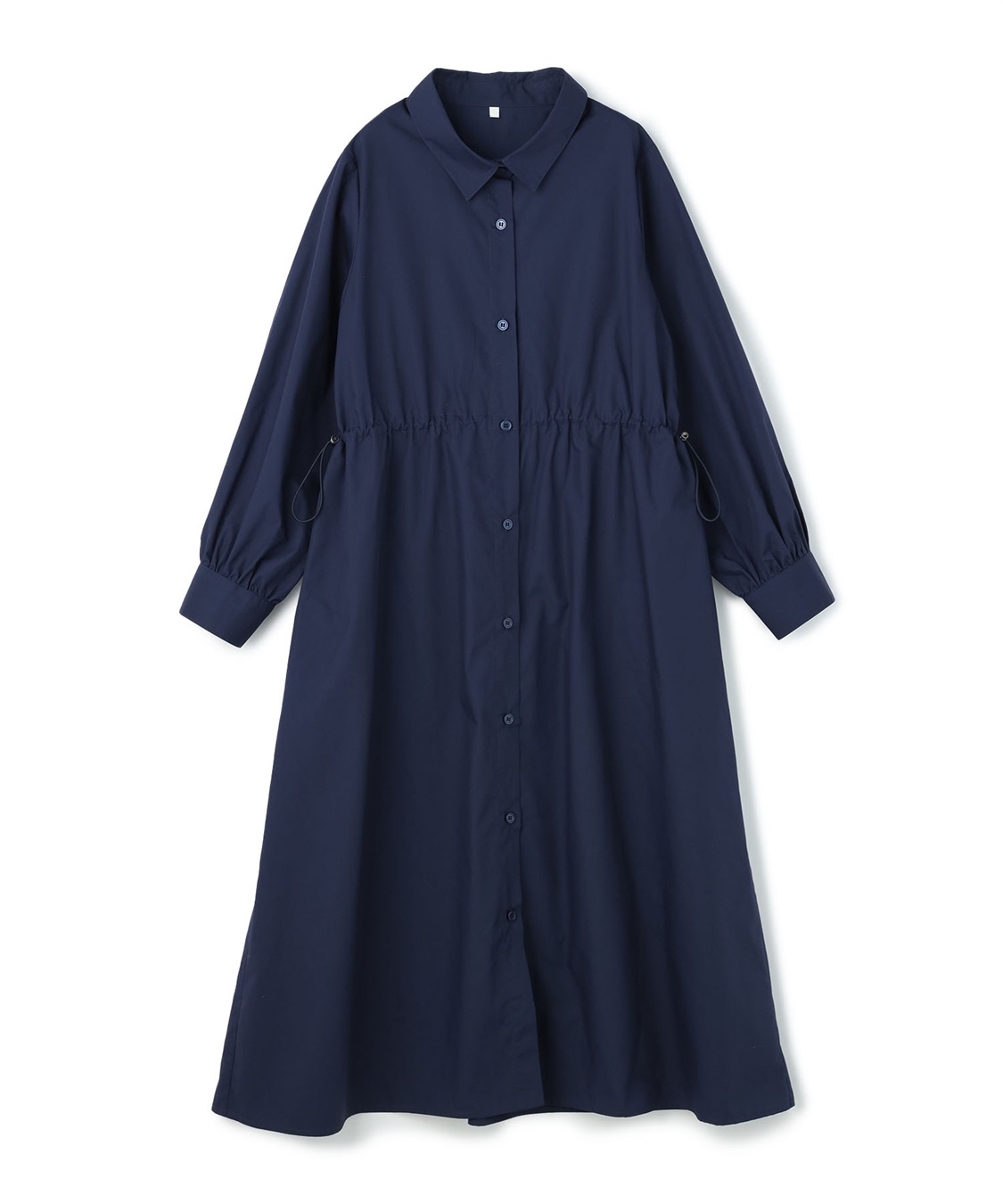 anyfee 【anyfee/大きいサイズ】ウエストドロストブロードシャツワンピース_variation_2