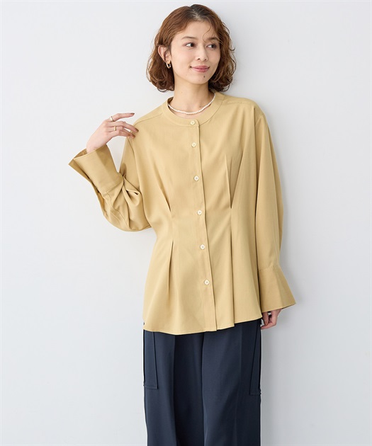 anyfee/大きいサイズ】ウエストタックデザインシャツ anyfee｜クロス