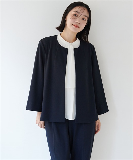 anyfee/プラスサイズ】金釦ダブルブレストジャケット anyfee｜クロス