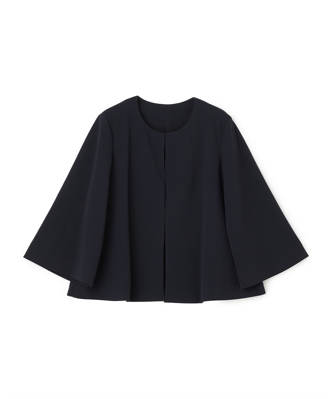 anyfee 【anyfee/大きいサイズ】ニットジョーゼットケープ風ジャケット《セレモニー/オケージョン》_variation_3