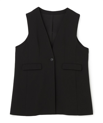 anyfee 【anyfee/大きいサイズ】ニットジョーゼットロングジレ《セレモニー/オケージョン》_variationthumb_1