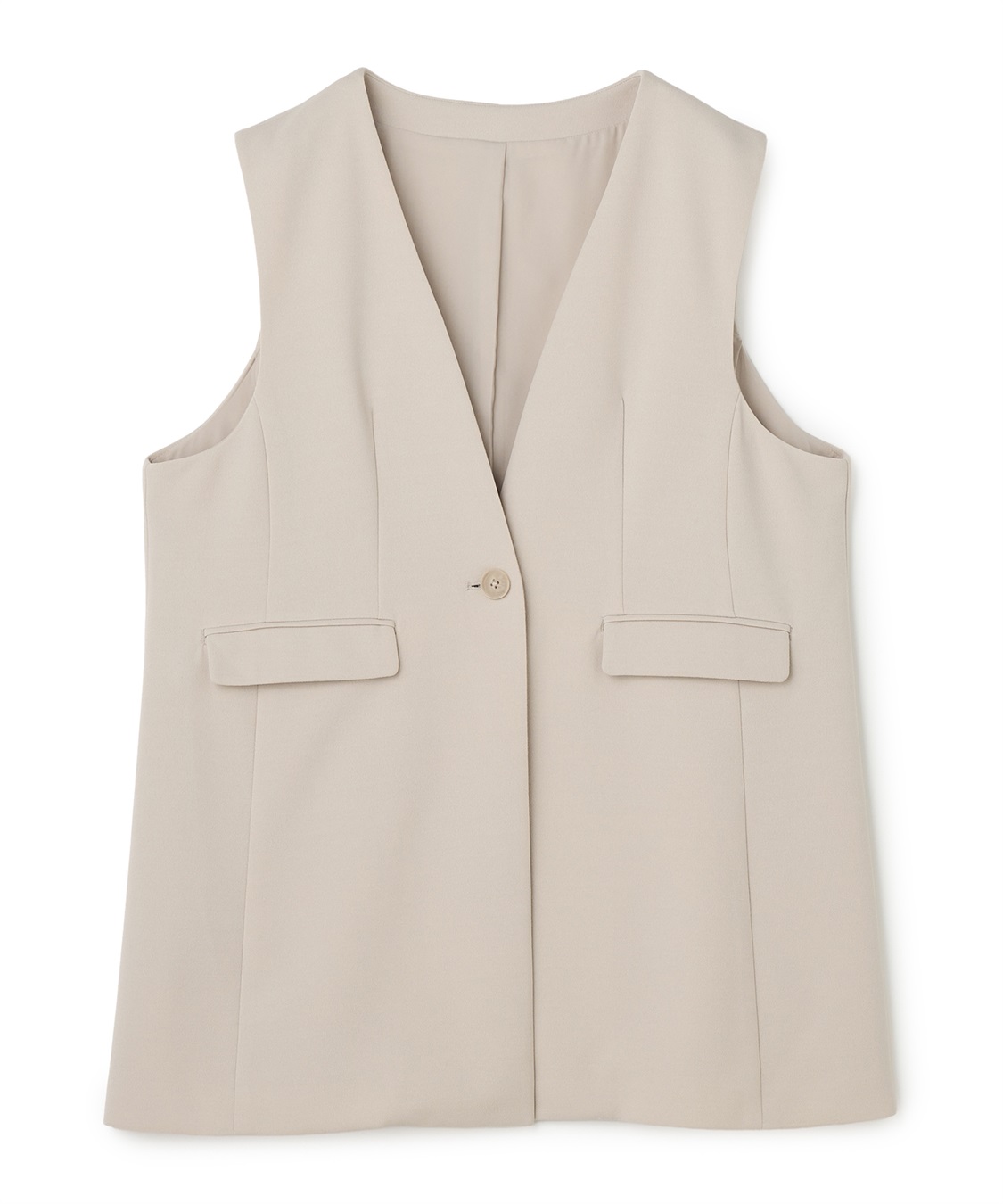 anyfee 【anyfee/大きいサイズ】ニットジョーゼットロングジレ《セレモニー/オケージョン》_variation_2