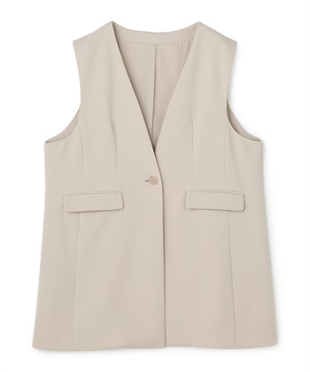 anyfee 【anyfee/大きいサイズ】ニットジョーゼットロングジレ《セレモニー/オケージョン》_variationthumb_2