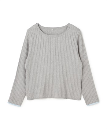 anyfee 【anyfee/大きいサイズ】もちっとリブ配色ニット(2025AW)_variationthumb_2