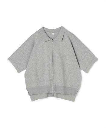 【anyfee/大きいサイズ】Wジップ襟付きカーディガン(杢グレー-LL)