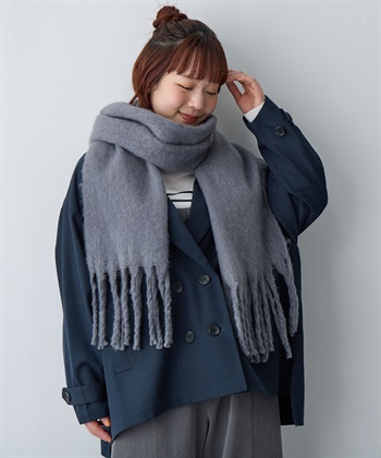anyfee 【anyfee/大きいサイズ】ボリュームフリンジマフラー（2025AW)_variationthumb_2