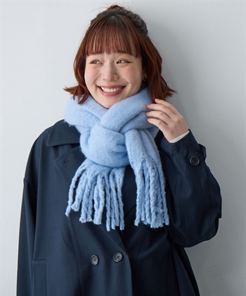 anyfee 【anyfee/大きいサイズ】ボリュームフリンジマフラー（2025AW)_variationthumb_6