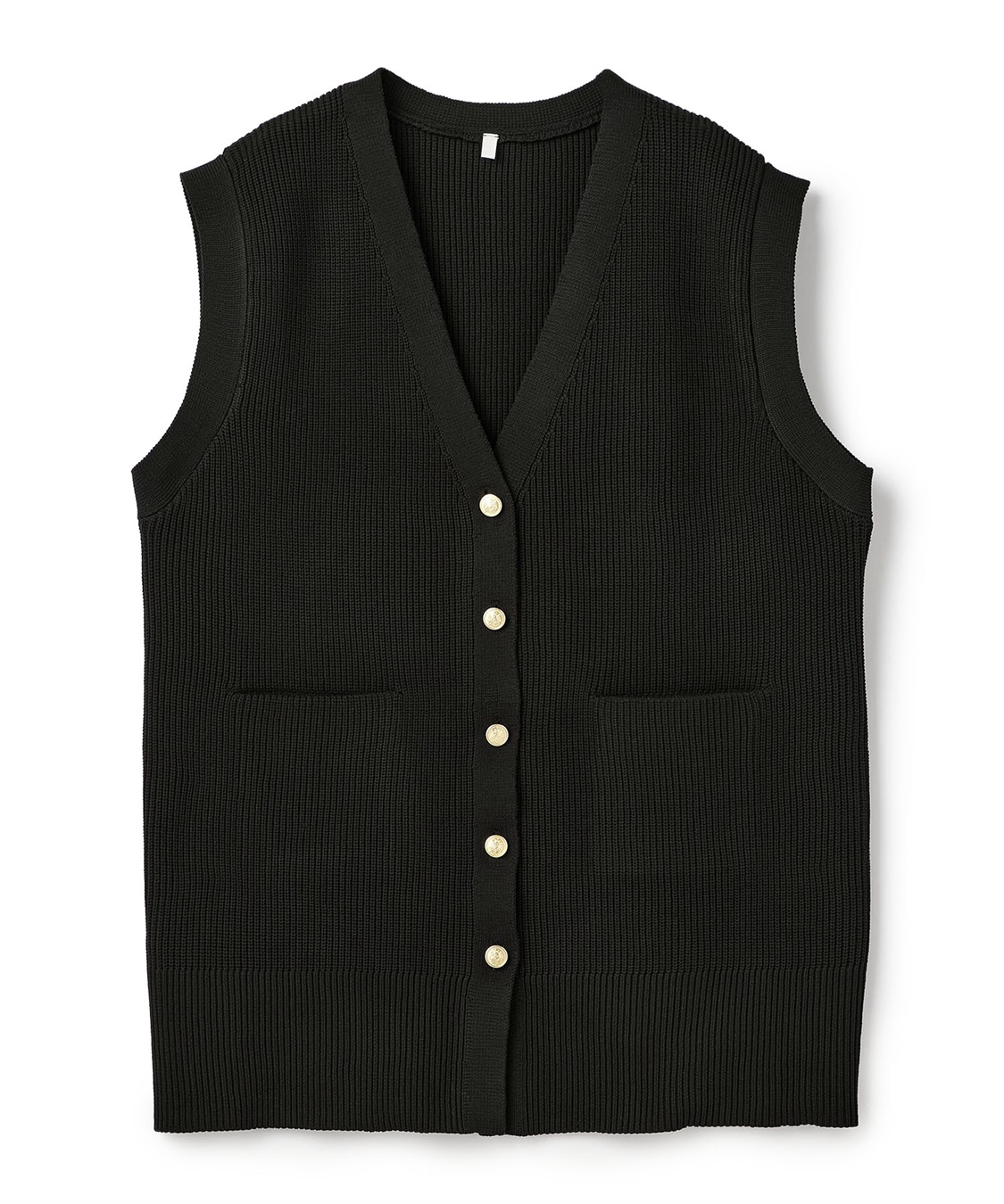 anyfee 【anyfee/大きいサイズ】金釦Vネックニットベスト/チュニック(2026SS)_variation_1