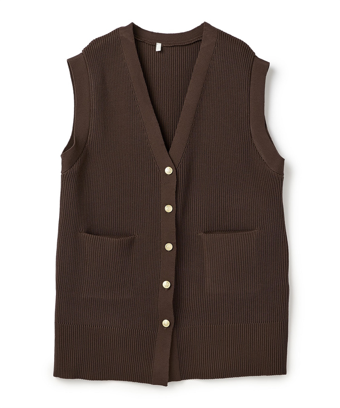 anyfee 【anyfee/大きいサイズ】金釦Vネックニットベスト/チュニック(2026SS)_variation_2