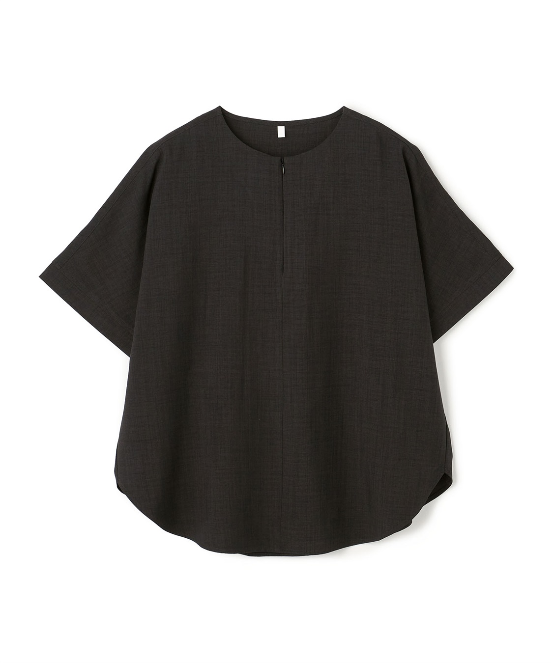 anyfee 【anyfee/大きいサイズ】リネン調ジップ付Tブラウス《接触冷感 ・UVカット・イージーケア 》_variation_1