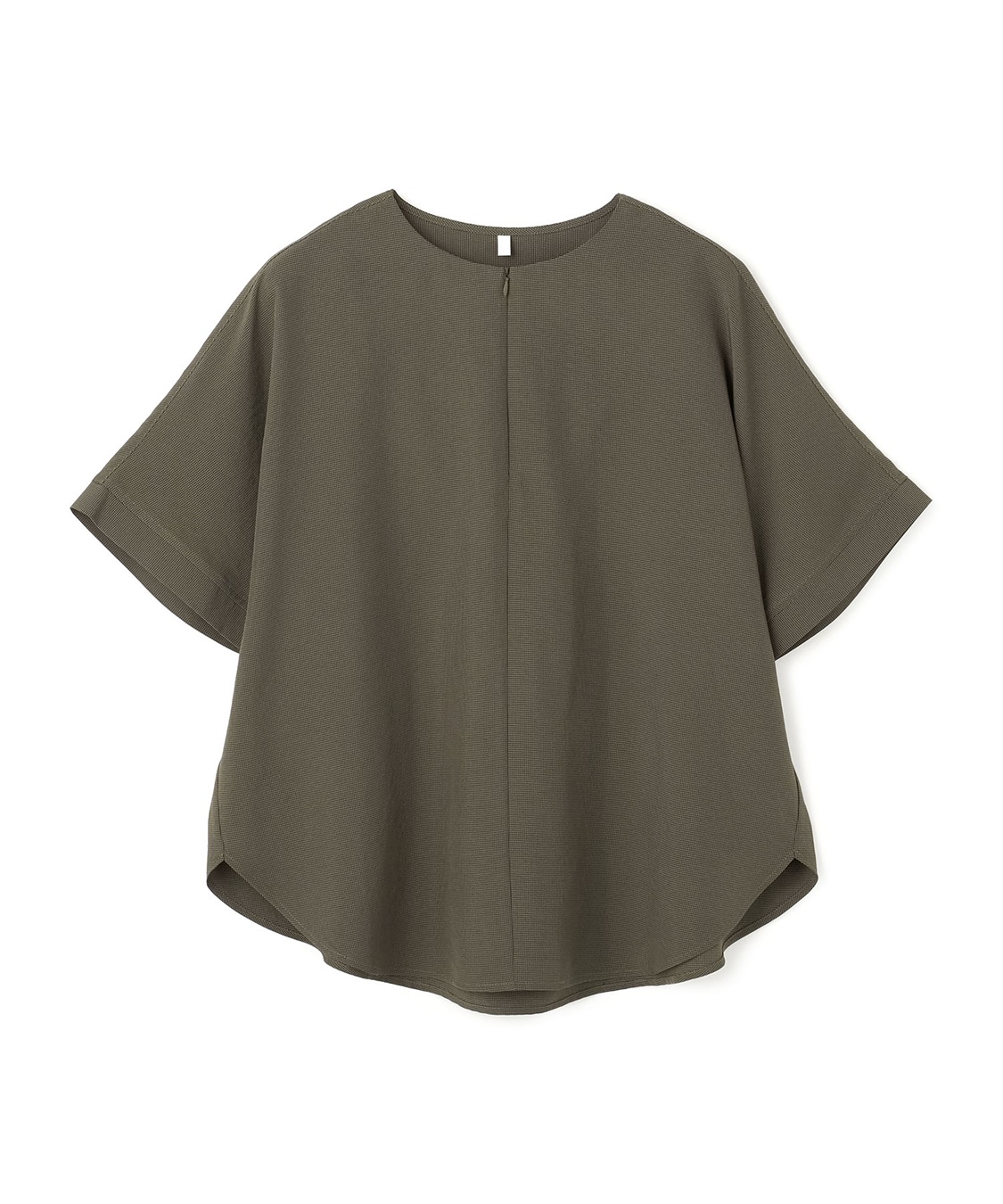 anyfee 【anyfee/大きいサイズ】リネン調ジップ付Tブラウス《接触冷感 ・UVカット・イージーケア 》_variation_3