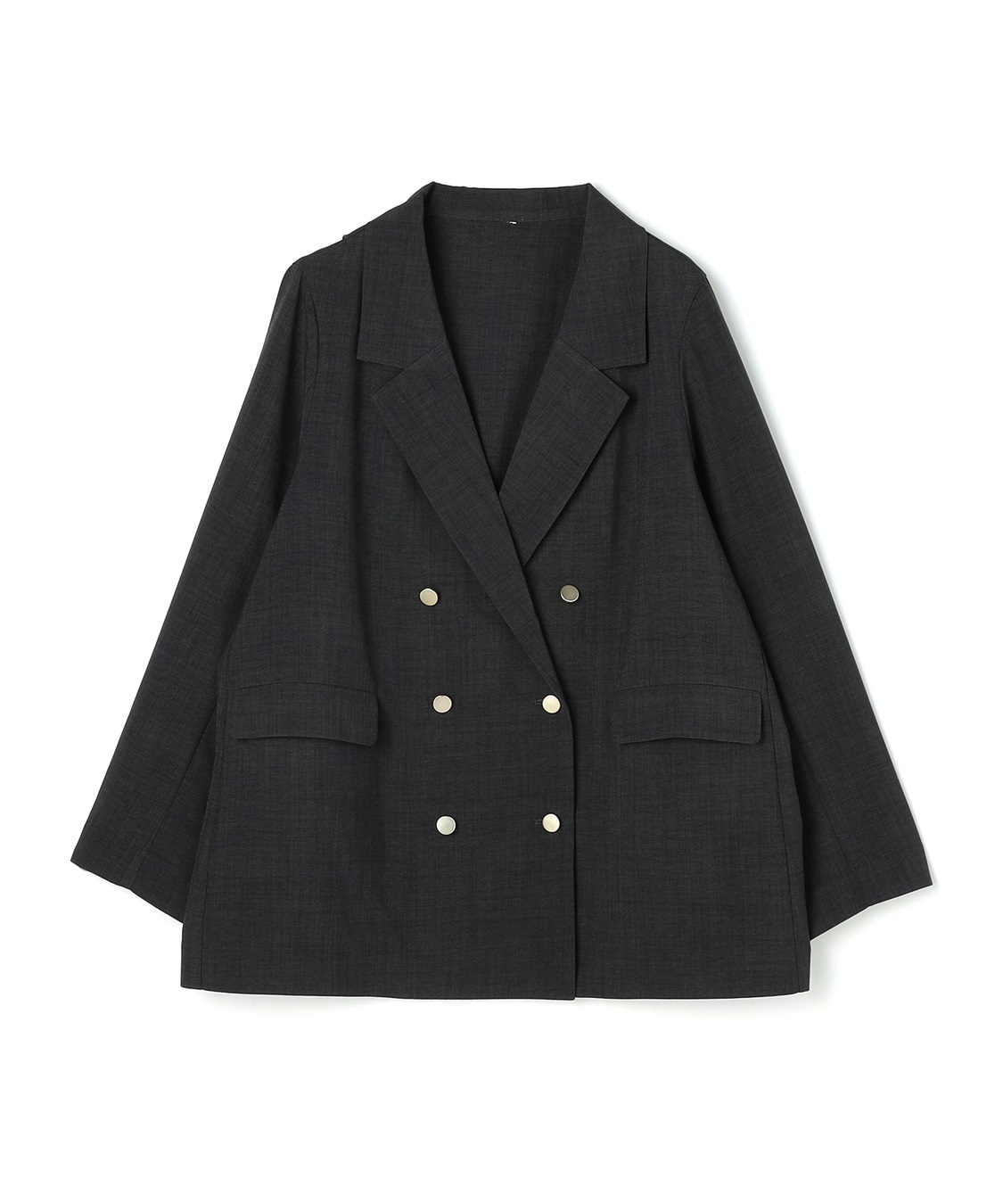 anyfee 【anyfee/大きいサイズ】リネン調バックスリットテーラードジャケット《接触冷感 ・UVカット・イージーケア 》（2026SS）_variation_1