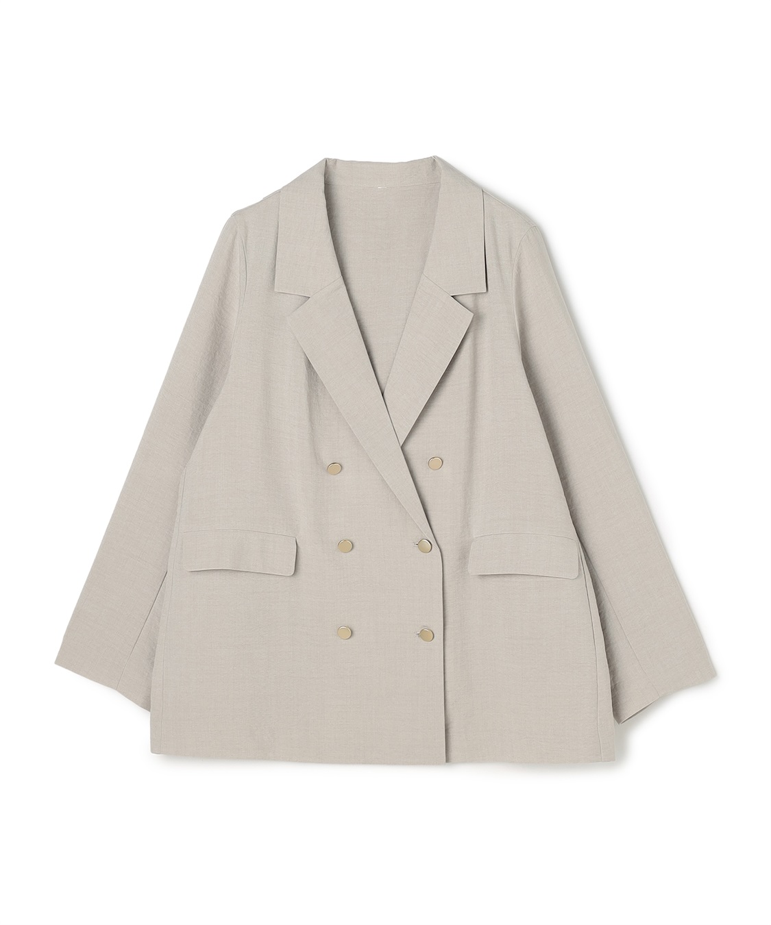 anyfee 【anyfee/大きいサイズ】リネン調バックスリットテーラードジャケット《接触冷感 ・UVカット・イージーケア 》（2026SS）_variation_2