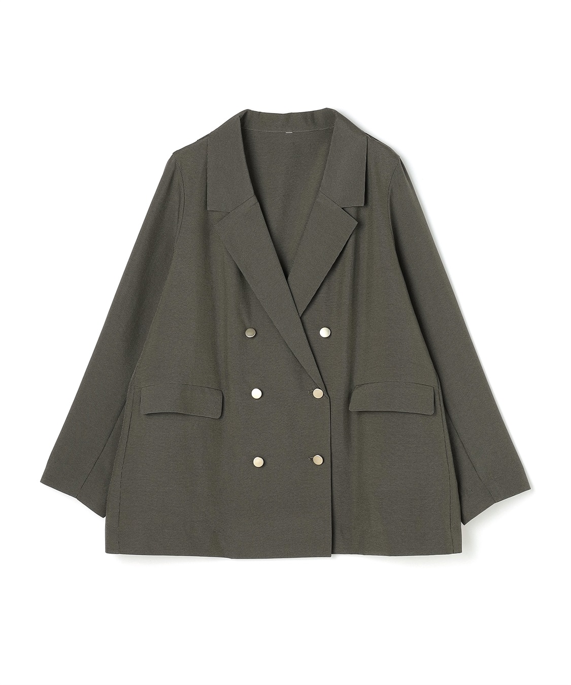 anyfee 【anyfee/大きいサイズ】リネン調バックスリットテーラードジャケット《接触冷感 ・UVカット・イージーケア 》（2026SS）_variation_3