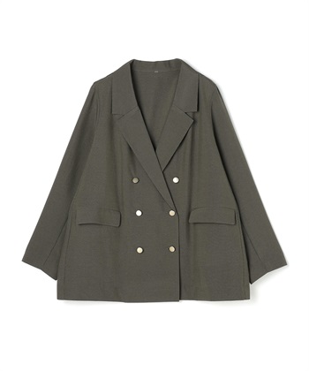 anyfee 【anyfee/大きいサイズ】リネン調バックスリットテーラードジャケット《接触冷感 ・UVカット・イージーケア 》（2026SS）_variationthumb_3