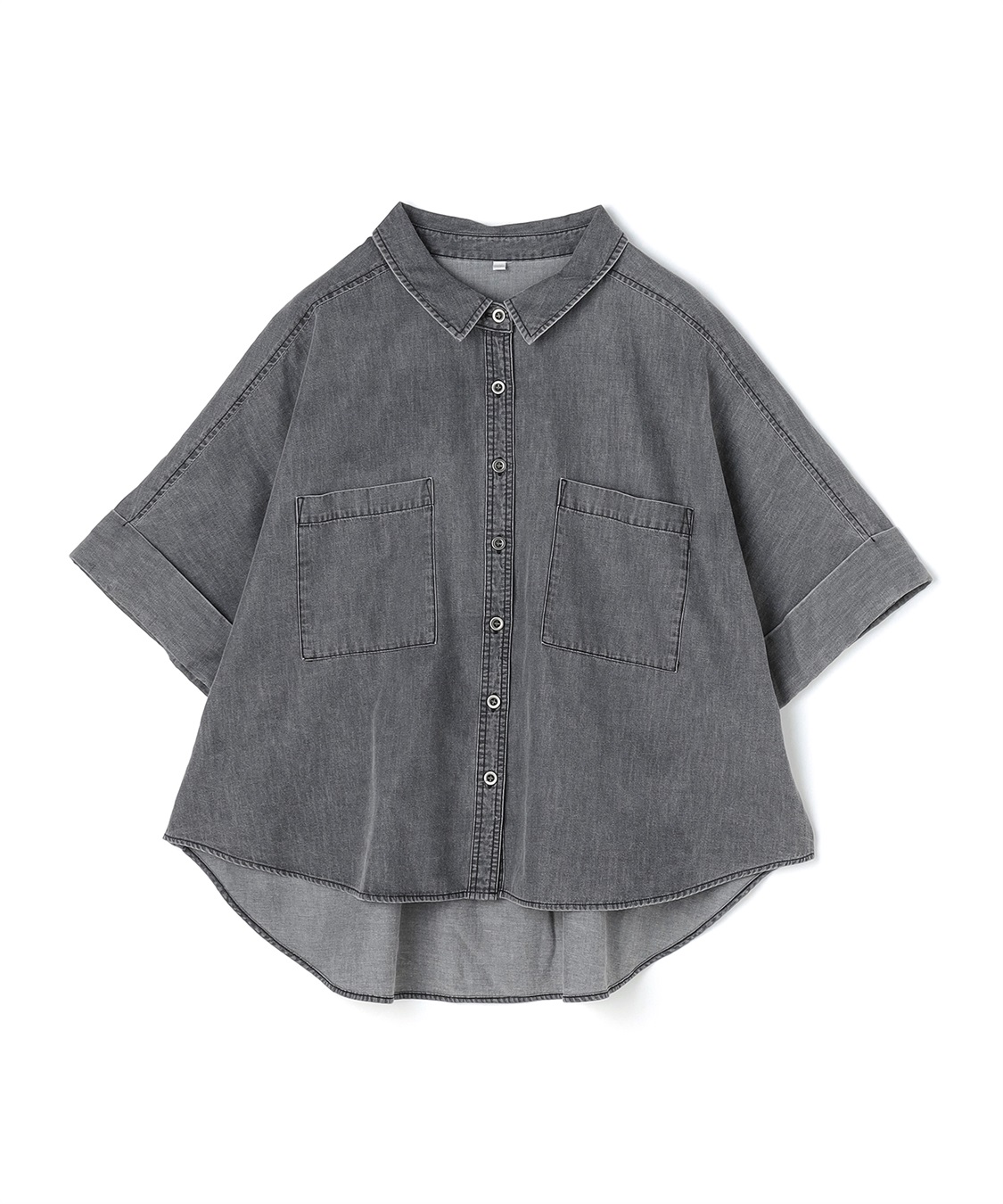 anyfee 【anyfee/大きいサイズ】ロールアップオーバーサイズデニムシャツ_variation_1