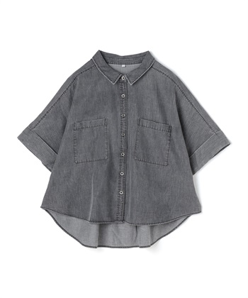 anyfee 【anyfee/大きいサイズ】ロールアップオーバーサイズデニムシャツ_variationthumb_1