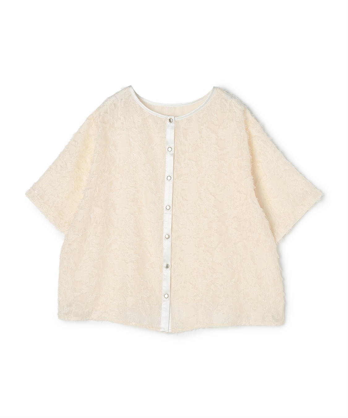 anyfee 【anyfee/大きいサイズ】ニュアンス柄シアージャガードブラウス_variation_1