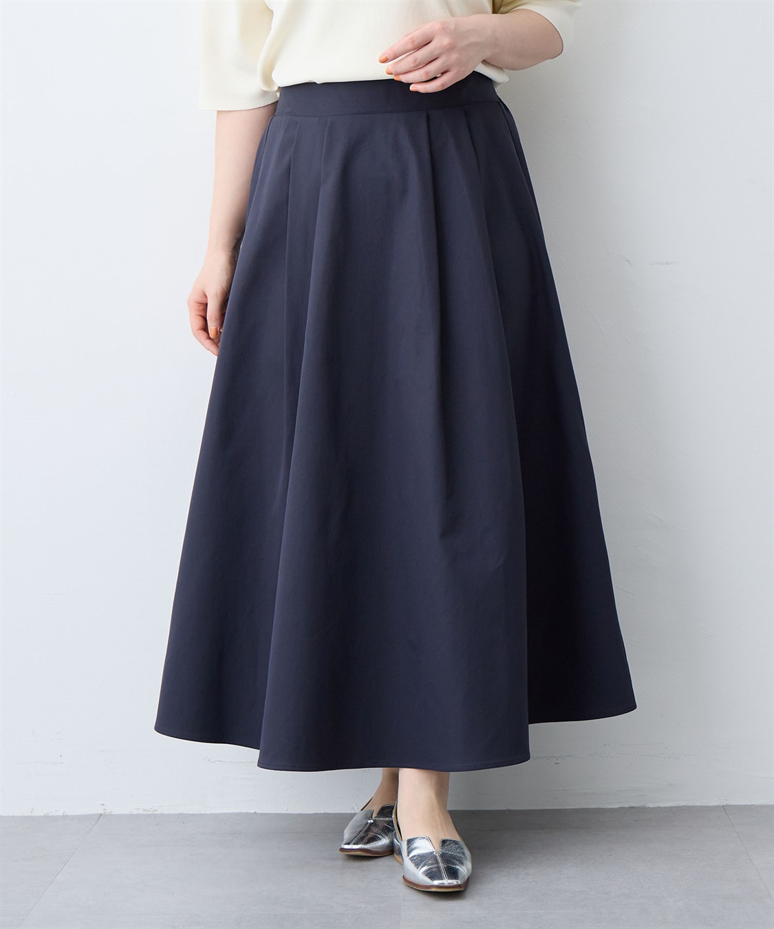 anyfee 【anyfee/大きいサイズ】タックフレアスカート（2026SS）_main