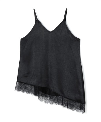 anyfee 【anyfee/大きいサイズ】サテンアシメレースキャミソール/チュニック（2026SS）_variationthumb_1