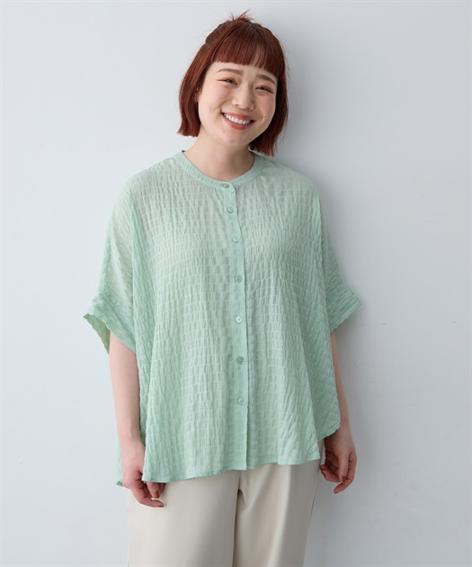 YONFA ヨンファ　シースルーシャツチュニック 中古・古着通販】YONFA (ヨンファ) シースルーチュニックシャツ