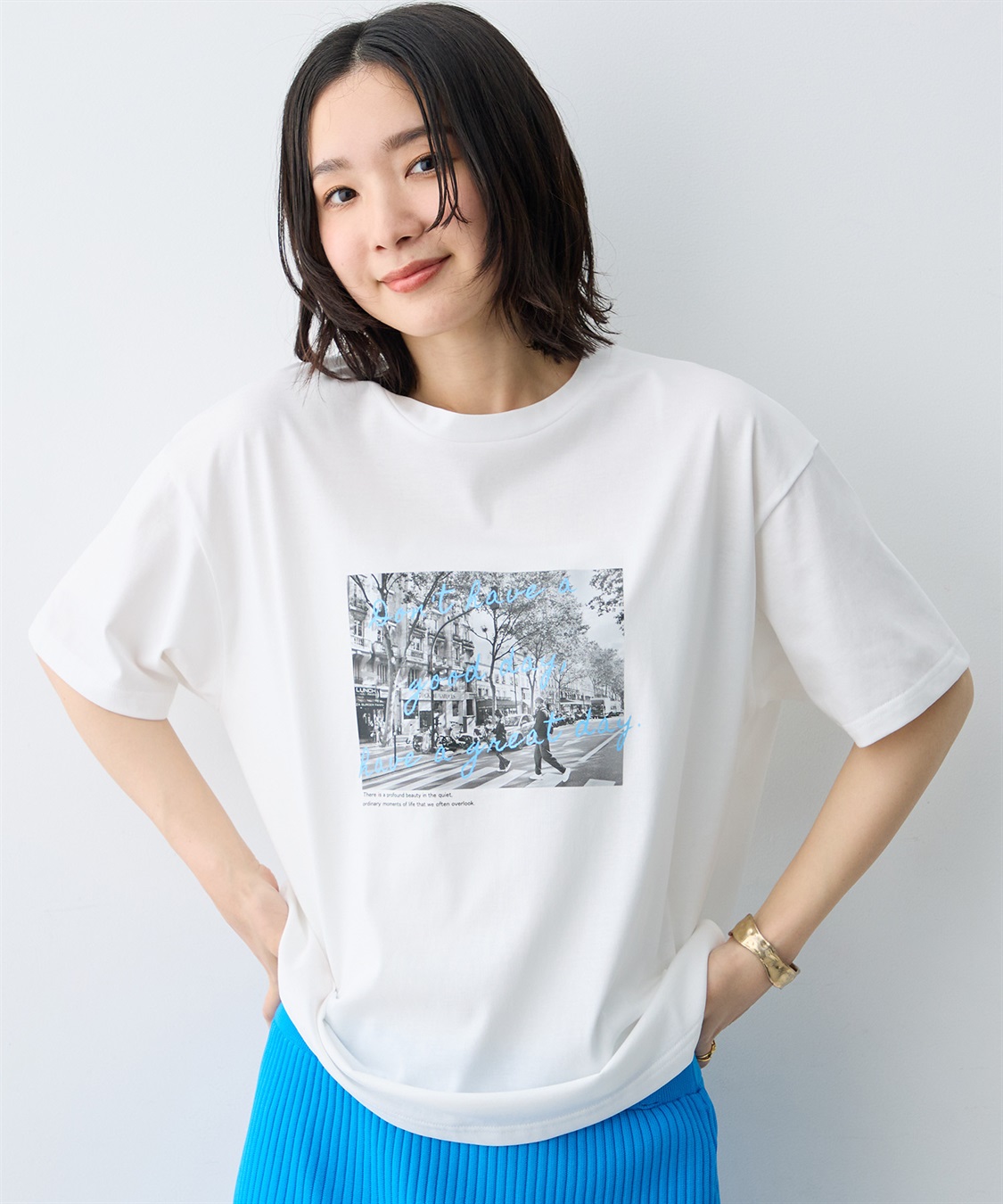 anyfee 【anyfee/大きいサイズ】選べる2柄・多機能プリント半袖Tシャツ《接触冷感・遮熱機能》_main