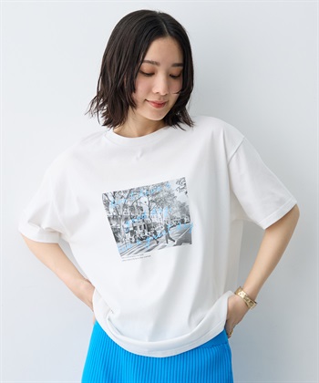 anyfee 【anyfee/大きいサイズ】選べる2柄・多機能プリント半袖Tシャツ《接触冷感・遮熱機能》_variationthumb_2