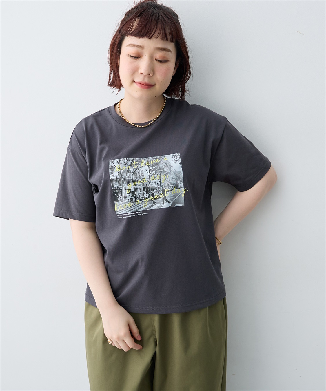 anyfee 【anyfee/大きいサイズ】選べる2柄・多機能プリント半袖Tシャツ《接触冷感・遮熱機能》_variation_4