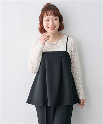 anyfee 【anyfee/大きいサイズ】ウーリッシュキャミビスチェ《セットアップ対応/上下別売り》（2026AW）_variationthumb_3