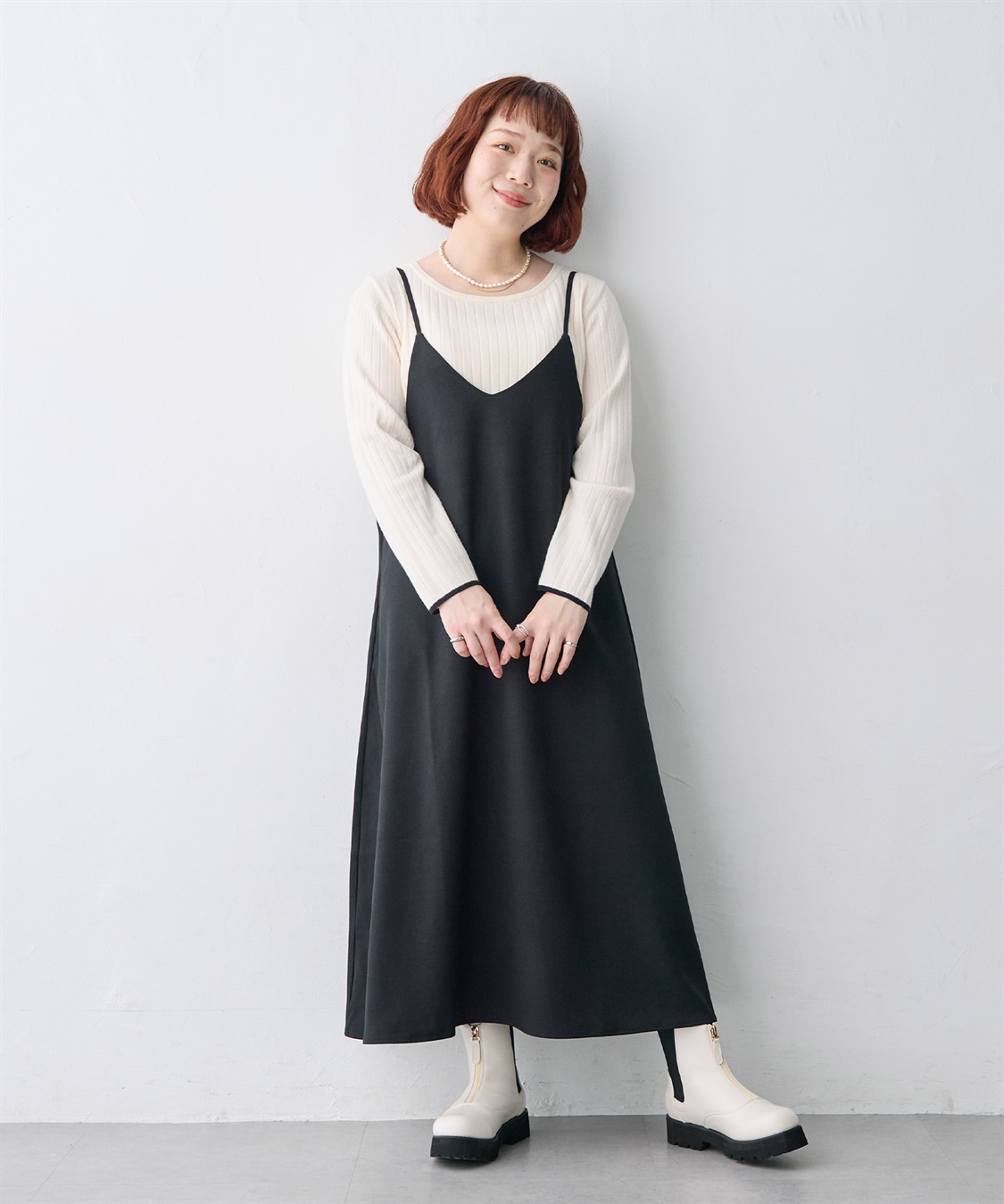 anyfee 【anyfee/大きいサイズ】ウーリッシュキャミワンピース《セットアップ対応/上下別売り》_main