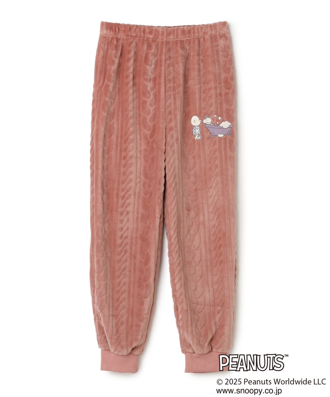 chara station 【PEANUTS/ピーナッツ】SNOOPY/スヌーピーケーブル編みフリースロングパンツ/ルームウェア（上下別売り_variation_3