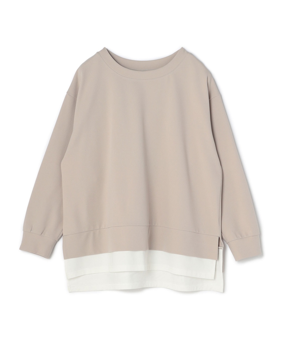 anyfee 【anyfee/プラスサイズ】ニットジョーゼットレイヤード風トップス_variation_2