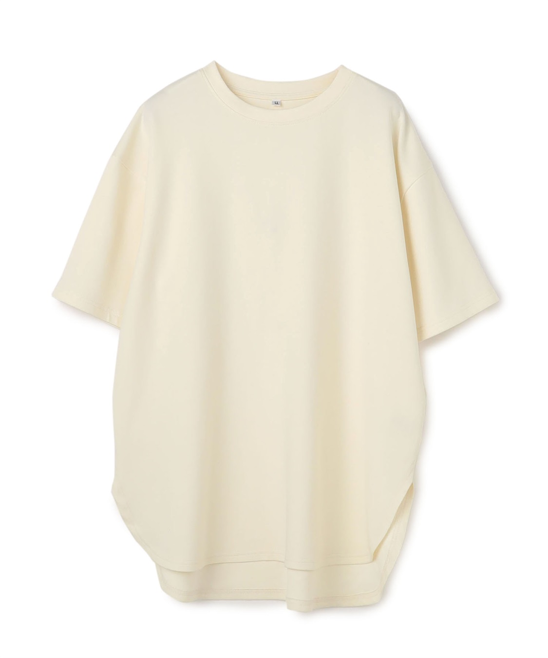 anyfee 【anyfee/プラスサイズ】裾ラウンド半袖Tシャツ《 吸水速乾・UVカット・接触冷感》_variation_1