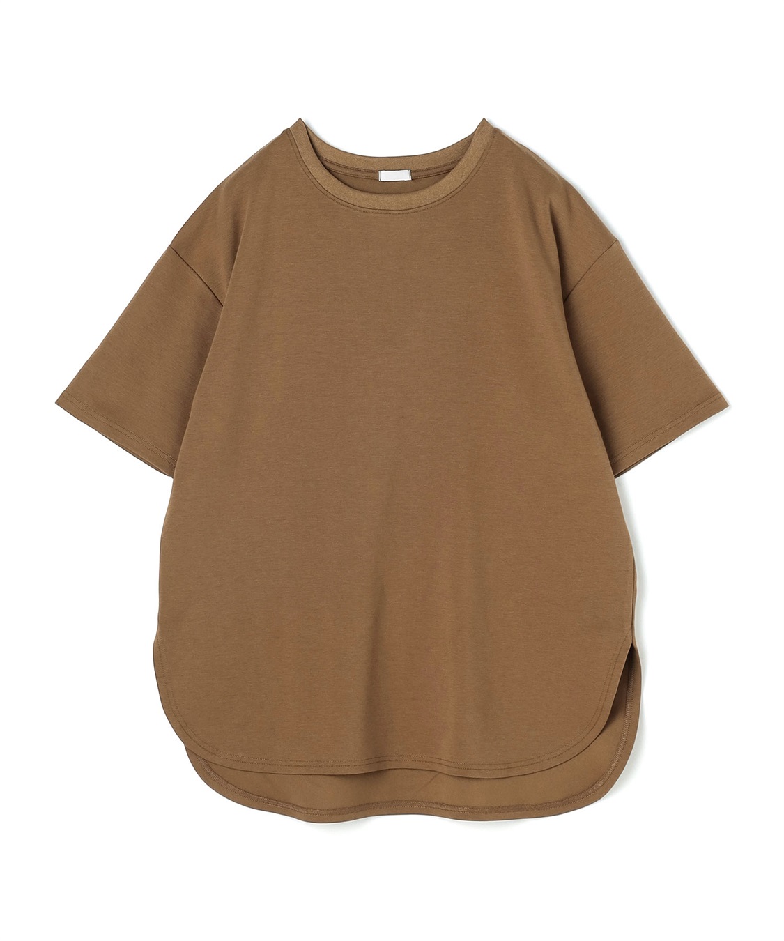 anyfee 【anyfee/大きいサイズ】着てサラなめらかポンチ素材裾ラウンドTシャツ《接触冷感・吸水速乾・汗じみ防止》_variation_4