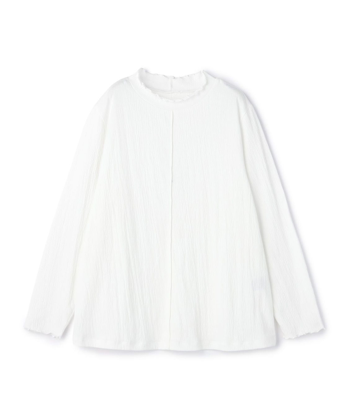 Life Style by cross marche 【anyfee/大きいサイズ】楊柳メロープチハイネックトップス_variation_1