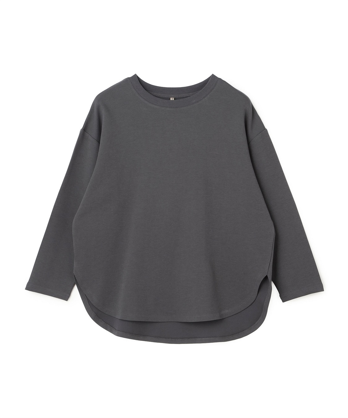 anyfee 【anyfee/大きいサイズ】ダブルジャージー裾ラウンドクルーネックロンT_variation_3